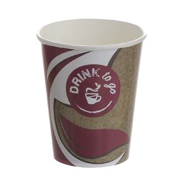 Vasos Papel Kraft Bebida Caliente 8oZ - 25x50 Uds (1.250 Uds) - V080CVC-0