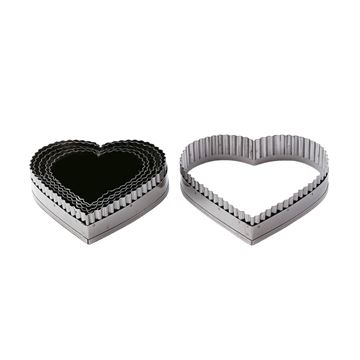 Kit Cortapastas Corazón Ondulado Acero Inox - 9Uds - CUT7F9-0