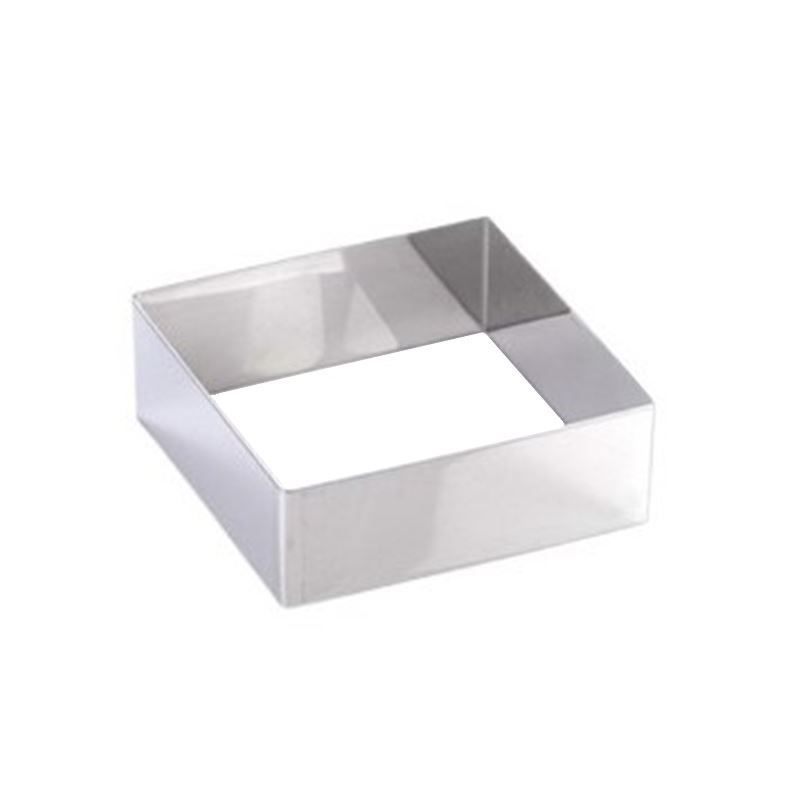 Molde Cuadrado Acero Inox - 142x142x40Mm - 5H4X14