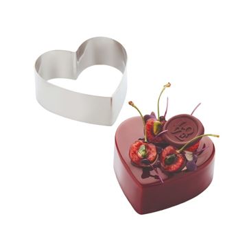 Molde Acero Inox Forma Corazón - D 18 H 5Cm - 42H5X18-1