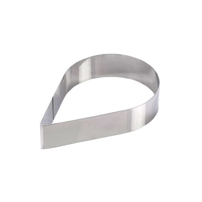 Molde Acero Inox Forma Gota - D 12 H 4Cm - 8H4X12