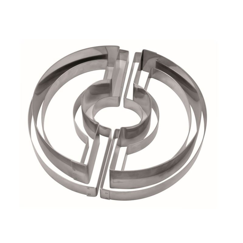 Kit Moldes Acero Inox Tarta Duetto23 - D 23 H 4Cm - 33KITH4X24-0 Kit Moldes Acero Inox Tarta Duetto23 - D 23 H 4Cm - 33KITH4X24-0
