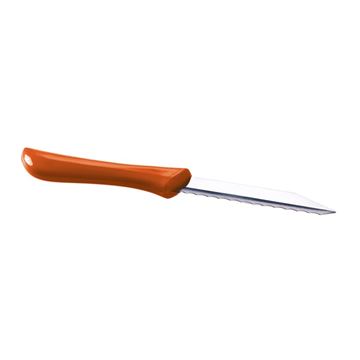Cuchillo Pan Hoja Ondulada Acero Inox - 8Cm Mango Naranja - 50COL51-0