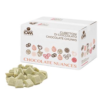 Cubitos Chocolate Blanco Pistacho - 4Kg - 8567-0