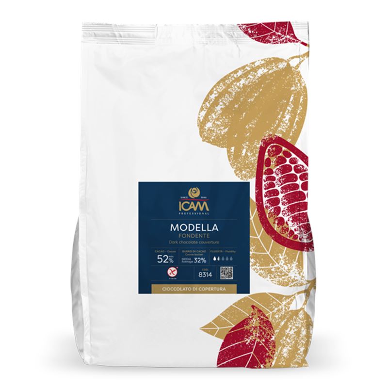 Chocolate Negro Modella 52% - 3x4Kg - 8314-fondente-modella-pack