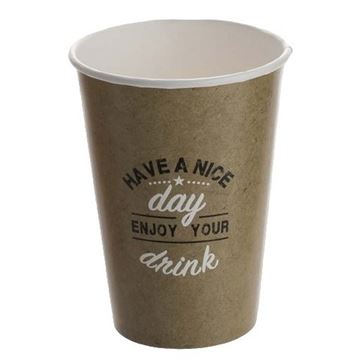 Vasos Papel Kraft Bebida Fría 370Cc - 20x50 Uds (1.600 Uds) - V370CVC-0